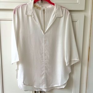 Cloth and Stone white lyocell pullover top size small